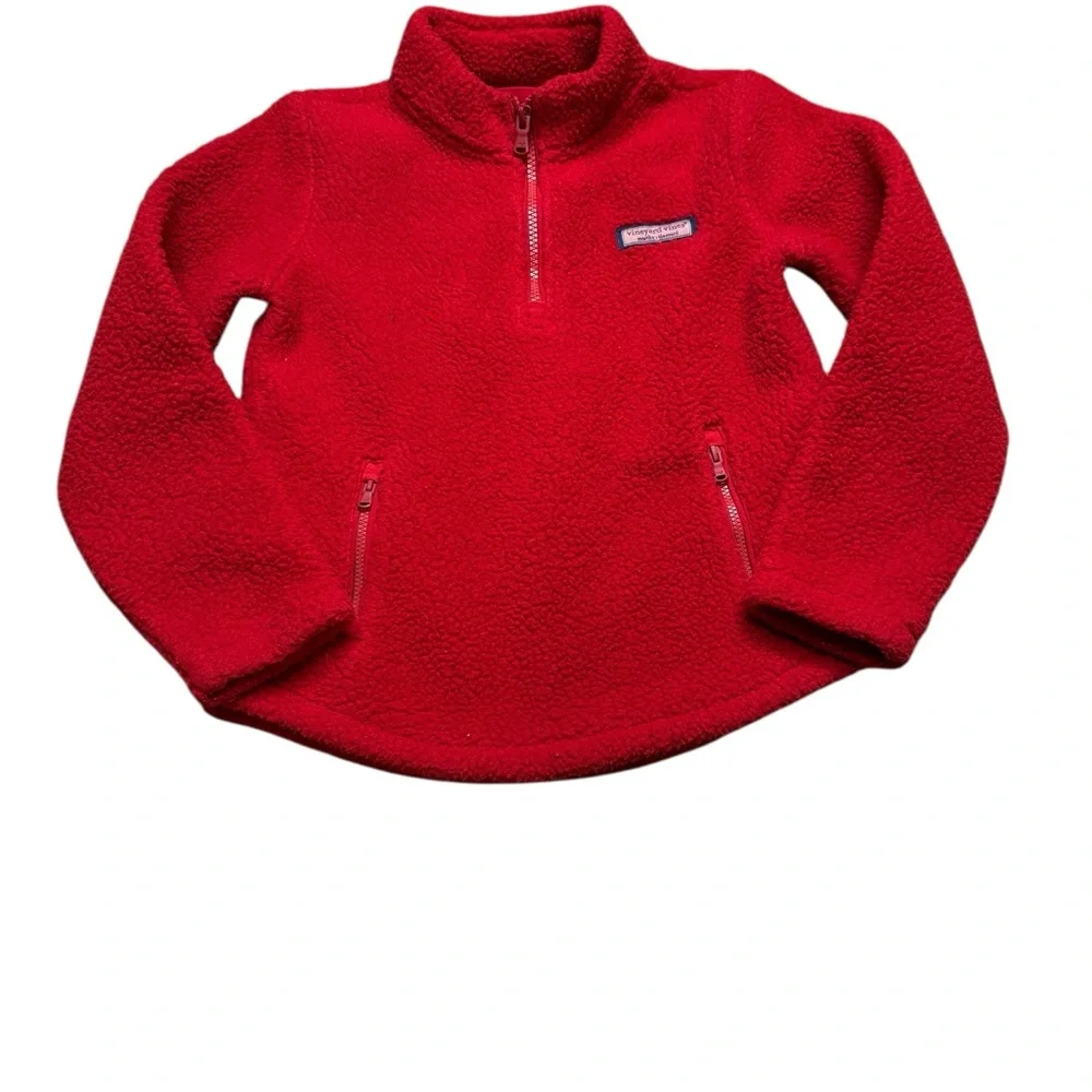 ❤️ Vineyard Vines Girls ¼ Zip‎ High-Pile Fleece Pullover ❤️